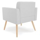 Ver imagem 6 de Kit 2 Poltronas Elisa Linho Cinza A05 Pés Palito Natural - D'Rossi