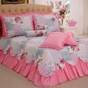 Ver imagem 1 de Cobre Leito Queen Belize 06 Peças Estampado com Rolinho e Almofadas