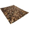 Tapete de couro marrom exótico 1,70x2,20 com borda - 2