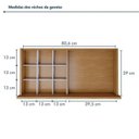 Ver imagem 4 de Conjunto Escritório 2 Peças Escrivaninha Mesa Berlim e Cadeira Eames Base de Madeira Yescasa Marrom/Marrome/Branco