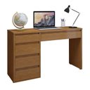 Ver imagem 6 de Conjunto Escritório 2 Peças Escrivaninha Mesa Berlim e Cadeira Eames Base de Madeira Yescasa Marrom/Marrome/Branco