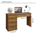 Ver imagem 3 de Conjunto Escritório 2 Peças Escrivaninha Mesa Berlim e Cadeira Eames Base de Madeira Yescasa Marrom/Marrome/Branco