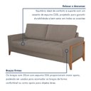 Ver imagem 4 de Sofá Living 2 Lugares com Pés em Madeira Maciça Copenhage Yescasa