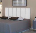 Ver imagem 2 de Cabeceira de Cama Casal Dubai 140cm - Branco Courino
