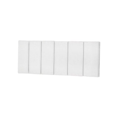 Cabeceira de Cama Casal Dubai 140cm - Branco Courino