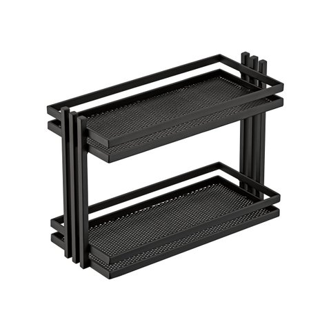 Bandeja Multiuso Organizador Hara Lívia 32,5 x 21 x 14 cm:Preto