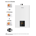 Ver imagem 3 de Aquecedor de Água a Gás Komeco Ko 16 D Prime Branco 16 Litros Digital Bivolt Gás Glp com Kit Ligação