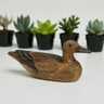 Escultura Decorativa Pato Madeira 15,5cm Espressione - 2