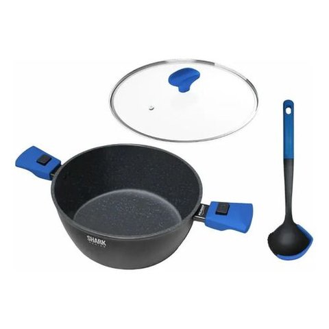 Panela Polishop Ichef Ultra Family 24cm com Tampa + Concha Azul