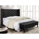 Ver mais imagens de Kit Cabeceira e Calçadeira Recamier Queen 1,60m Suede Preto
