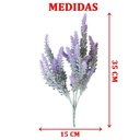 Ver imagem 2 de 4 Ramos Plantas Lavanda Roxo Artificiais com 35 Folhas 40cm