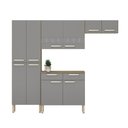 Ver imagem 2 de Cozinha (com Balcão) 6 Portas 2 Portas de Vidro Nala Freijo/gris - Ssx Multicoisas