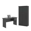 Ver imagem 1 de Mesa de Escritorio com Armário 2 Portas Pampulha Preto Onix