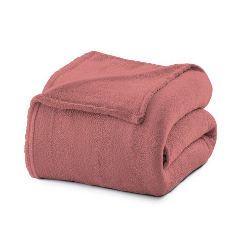 Cobertor de Casal Manta em Microfibra Hipoalergênico 1,8X2m Rosa - Camesa