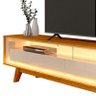 Rack Com LED Pra TV 65 Polegadas 172cm Requinte Pés Madeira Gelius Naturale/Off White - 3