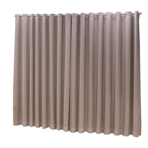 Cortina Blackout 100% com linho 2,80x2,50 Para Trilho Duplo:Avelã
