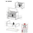 Ver imagem 3 de Berço Americano 3x1 com Colchão Incluso e Rodízios Pimpolho Multimóveis Mp4308 Branco