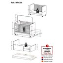 Ver imagem 3 de Berço Americano 3x1 com Colchão Incluso e Rodízios Pimpolho Multimóveis Mp4308 Branco