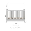 Ver imagem 6 de Berço Americano 3x1 com Colchão Incluso e Rodízios Pimpolho Multimóveis Mp4308 Branco