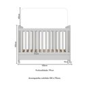 Ver imagem 6 de Berço Americano 3x1 com Colchão Incluso e Rodízios Pimpolho Multimóveis Mp4308 Branco
