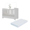 Ver imagem 1 de Berço Americano 3x1 com Colchão Incluso e Rodízios Pimpolho Multimóveis Mp4308 Branco