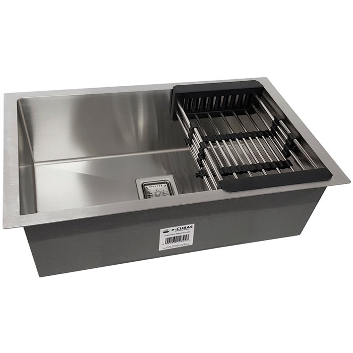 Cuba Quadrada Inox 304 Gourmet 75x45 Lixeira 5l e Acessórios - Ec347 - 2