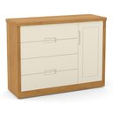 Ver imagem 5 de Jogo de Quarto Infantil Tutto New Cômoda 1 Porta e Berço Freijó/off White com Capitonê - Matic M
