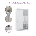 Ver imagem 6 de Guarda Roupa Dormitório Modulado Alpes Solteiro Espelho Porta Correr - Luciane M01e:branco