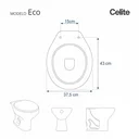 Ver imagem 5 de Assento Sanitário em MDF Eco Branco para bacia Celite