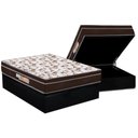 Ver imagem 1 de Cama Box Baú Casal: Colchão Ortopédico Polar D28 / Ep Orthopremium + Base Black(138x188)