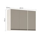 Ver imagem 5 de Armário Aéreo de Cozinha 120 Cm 3 Portas 5 Prateleiras Linea Luciane Móveis