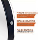 Ver imagem 6 de Kit 2 Espelhos Redondo Decorativo Suspenso Alça 40cm + Suporte Dourado Alça Caramelo