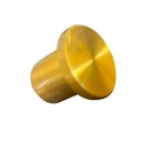 Ver imagem 3 de Kit 2 Espelhos Redondo Decorativo Suspenso Alça 40cm + Suporte Dourado Alça Caramelo