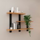 Ver imagem 1 de Nicho Retangular 100% Mdf Industrial F35 Freijó/preto - Dalla Costa