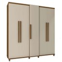 Ver imagem 1 de Guarda Roupa Casal 228cm 5 Portas Munique RV Móveis Cinamomo/Off White