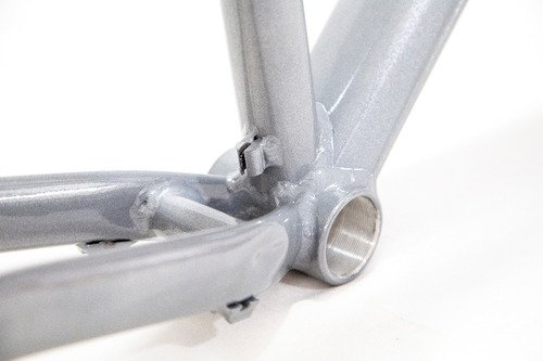 Quadro e Garfo Gravel Show 2023 Aro 700 Cinza Prata Alumínio - 3