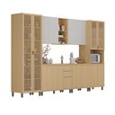 Ver imagem 3 de Cozinha Completa 100% MDF 6 Peças com Espaço para Micro-ondas e Tampo 340cm Aura Luciane Móveis