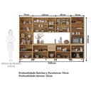 Ver imagem 5 de Cozinha Completa 100% MDF 6 Peças com Espaço para Micro-ondas e Tampo 340cm Aura Luciane Móveis
