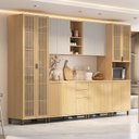 Ver imagem 1 de Cozinha Completa 100% MDF 6 Peças com Espaço para Micro-Ondas e Tampo 340cm Aura Luciane Móveis