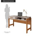 Ver imagem 5 de Escrivaninha/Mesa Escritório com 1 Gaveta e Nicho 135cm Multimóveis Crjcm-ESC001 Cinamomo/Off