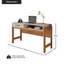 Ver imagem 3 de Escrivaninha/Mesa Escritório com 1 Gaveta e Nicho 135cm Multimóveis Crjcm-ESC001 Cinamomo/Off