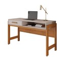 Ver imagem 2 de Escrivaninha/Mesa Escritório com 1 Gaveta e Nicho 135cm Multimóveis Crjcm-ESC001 Cinamomo/Off