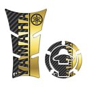 Ver imagem 1 de Kit Protetor Tanque e Bocal Adesivo Moto Yamaha Fz25 2023/2024 Dourado Teu Adesivo
