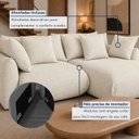 Ver mais imagens de Sofá Cama Modular Orgânico Retrátil 4 Lugares com Almofadas 240cm Malibu