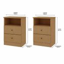 Ver imagem 3 de Conjunto 2 Mesas de Cabeceira para Quarto de Casal com 2 Gavetas com Nicho