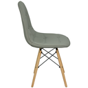 Ver imagem 4 de Kit 2 Cadeiras Estofadas Charles Eames Eiffel Botonê com Pés de Madeira Clara Cinza Médio