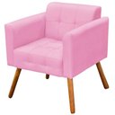 Ver imagem 3 de Poltrona Decorativa Pés Palito Karen Suede Rosa - Gran Belo