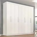 Ver imagem 2 de Guarda Roupa Espaçoso 08 Portas e 04 Gavetas Lisboa - Branco