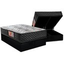 Ver imagem 1 de Conjunto Box Baú Queen: Colchão Espuma Paropas D23 Pasquale Black + Base Crc Suede Black (158x198)