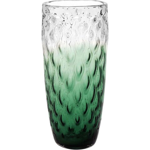 Vaso Decorativo Enfeite Casa Vidro 51x23x23cm Verde
